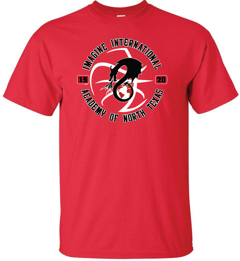Basketball Circle - Short Sleeve, Color: Red