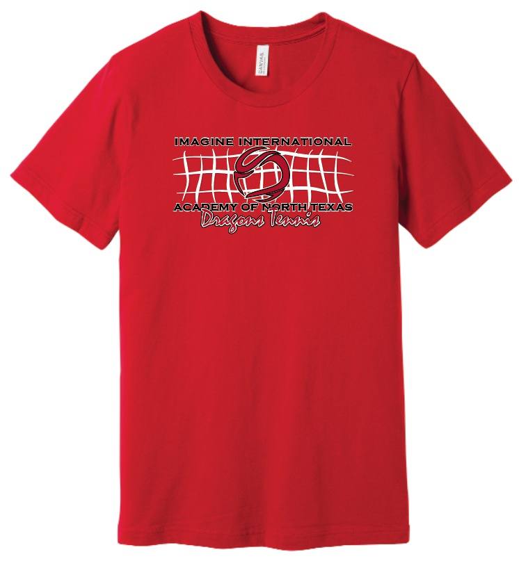 Tennis Net - Bella+Canvas SS, Color: Red