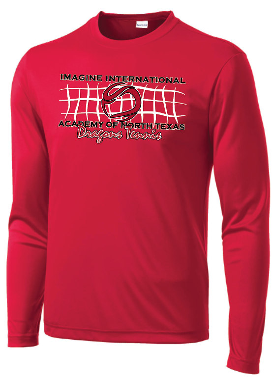 Tennis Net - Dri-Fit LS, Color: Red