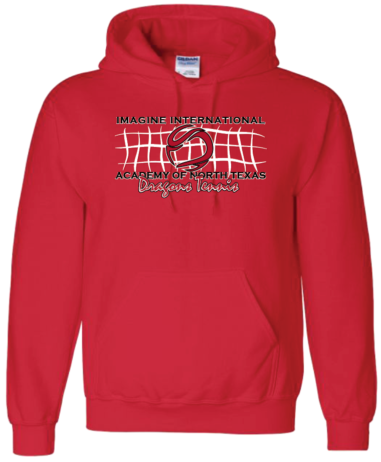 Tennis Net - Hoodie, Color: Red