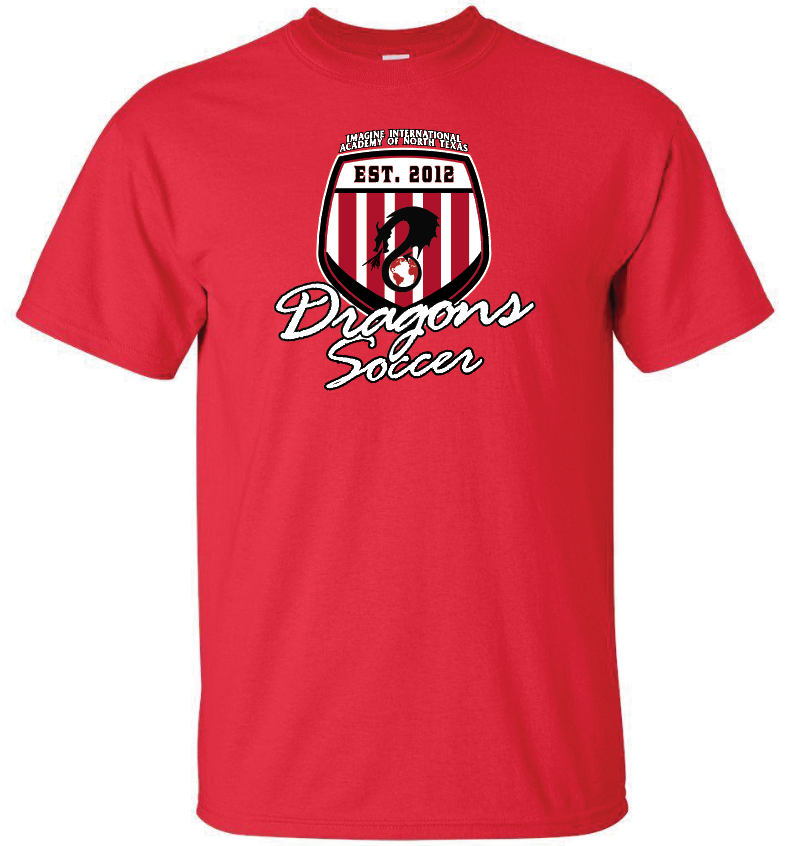 Soccer Crest - Short Sleeve, Color: Red