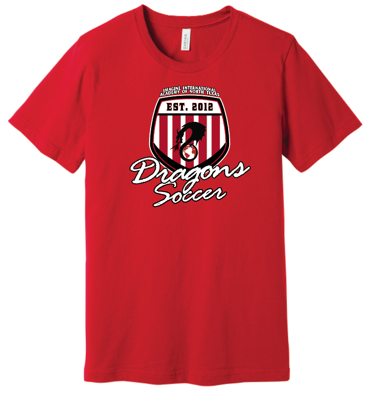 Soccer Crest - Bella+Canvas SS, Color: Red