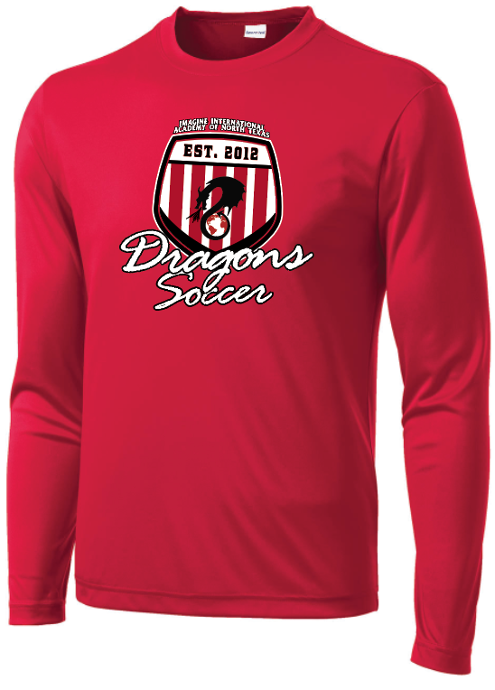 Soccer Crest - Dri-Fit LS, Color: Red