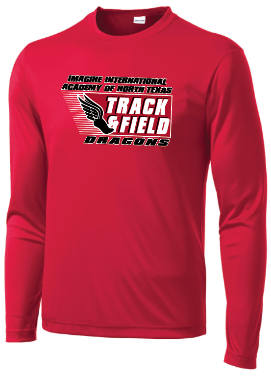 Winged Foot - Dri-Fit LS, Color: Red