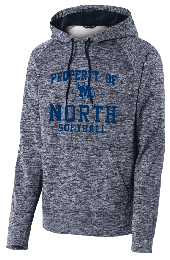 North Softball - Property Of - Electric Dri-Fit Hoodie, Color: Navy