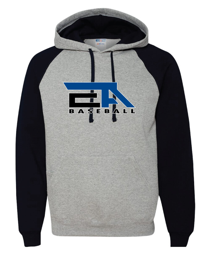 EA Baseball - 2-Tone Raglan Hoodie, Color: Black