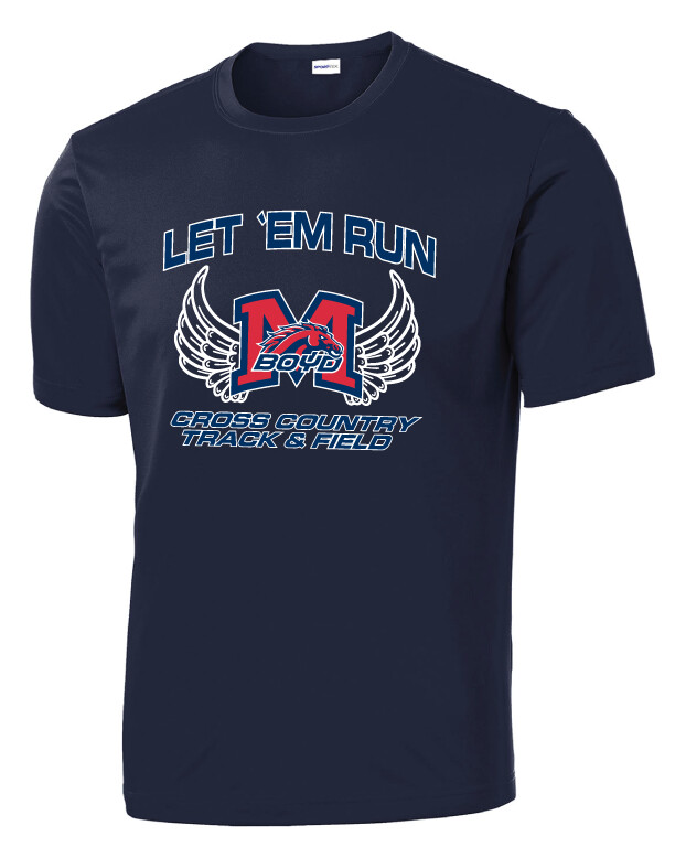 XC/T&amp;F Fan Wear - Wings - Dri-Fit SS, Color: Navy