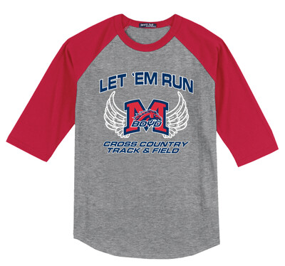 XC/T&amp;F Fan Wear - Wings - Raglan Baseball