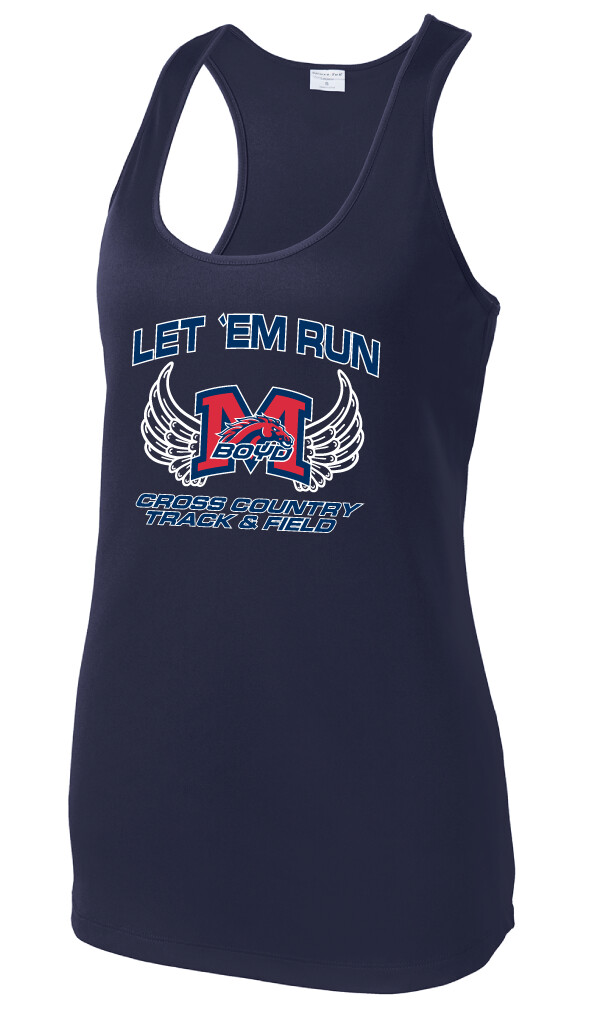 XC/T&amp;F Fan Wear - Wings - Dri-Fit Racerback Tank, Color: Navy
