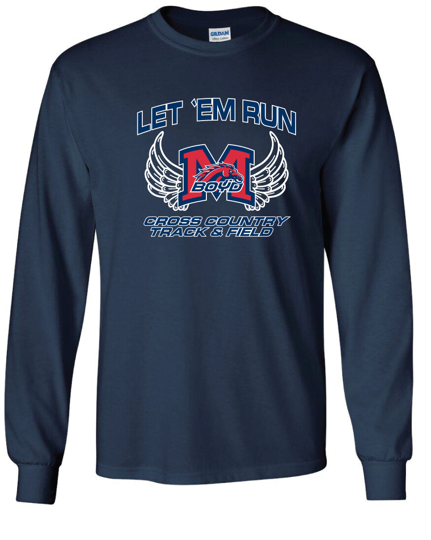 XC/T&amp;F Fan Wear - Wings - Long Sleeve, Color: Navy