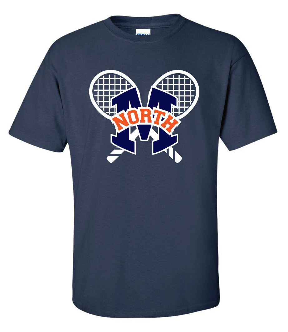 2020-21 Tennis Big Logo - Short Sleeve, Color: Navy
