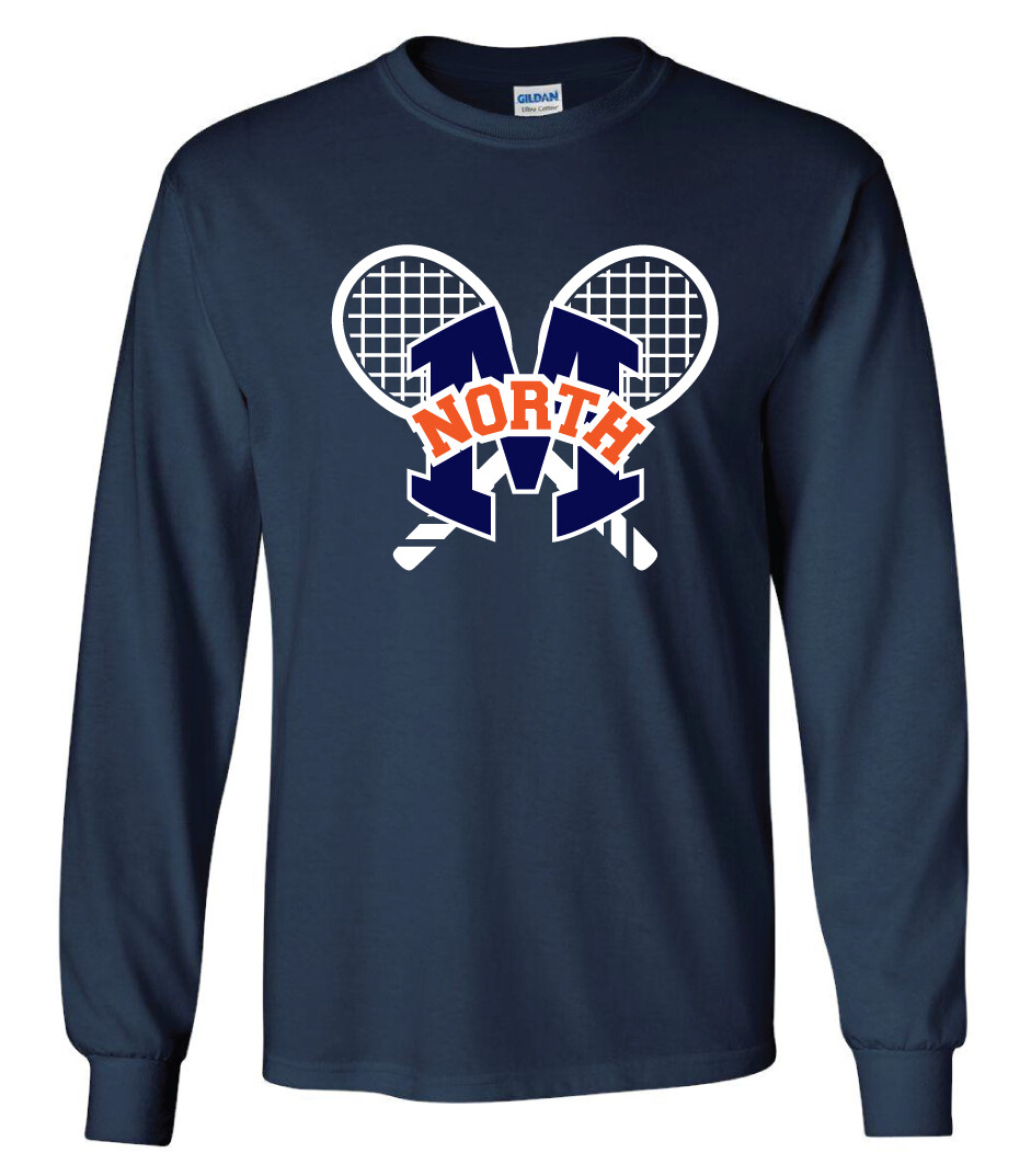 2020-21 Tennis Big Logo - Long Sleeve, Color: Navy