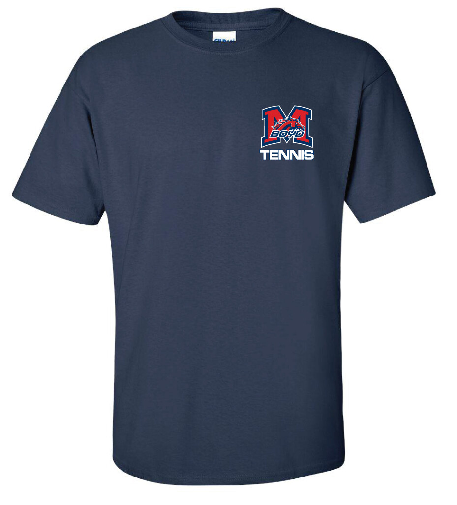 Tennis Small Logo Fan Wear - Short Sleeve, Color: Navy