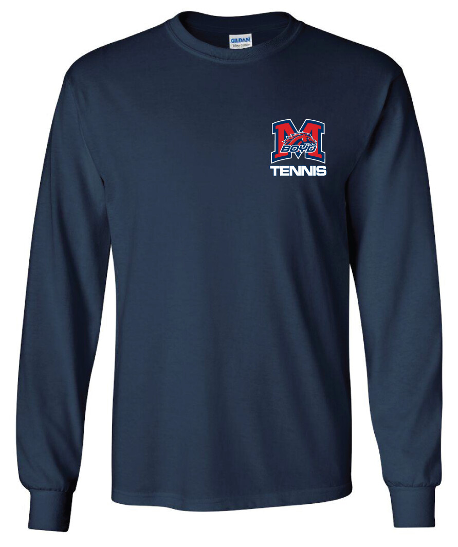 Tennis Small Logo Fan Wear - Long Sleeve, Color: Navy
