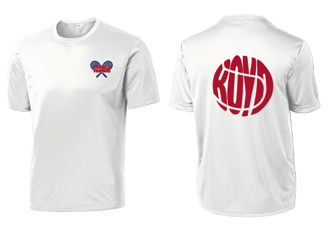 Tennis Crossed Rackets Fan Wear - Dri-Fit SS, Color: White