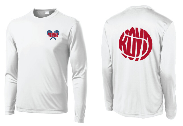 Tennis Crossed Rackets Fan Wear - Dri-Fit LS, Color: White
