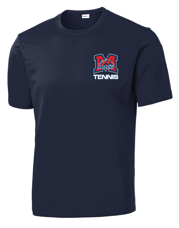 2020-21 Tennis Small Logo Fan Wear - Dri-Fit SS, Color: Navy