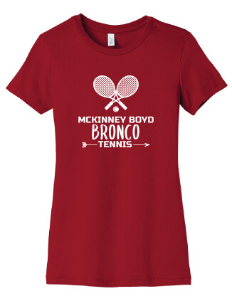2020-21 Tennis Ladies Design Fan Wear - Bella+Canvas Ladies, Color: Red