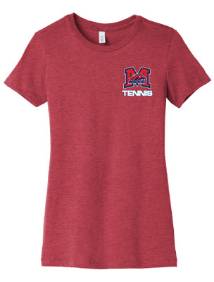 Tennis Small Logo Fan Wear - Bella+Canvas Ladies
