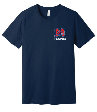 Tennis Small Logo Fan Wear - Bella+Canvas, Color: Navy