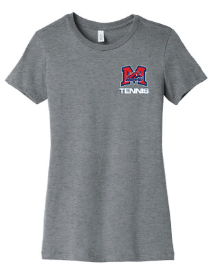 Tennis Small Logo Fan Wear - Bella+Canvas Ladies