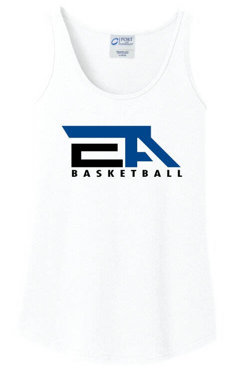 EA Basketball - Ladies Cotton Tank, Color: White