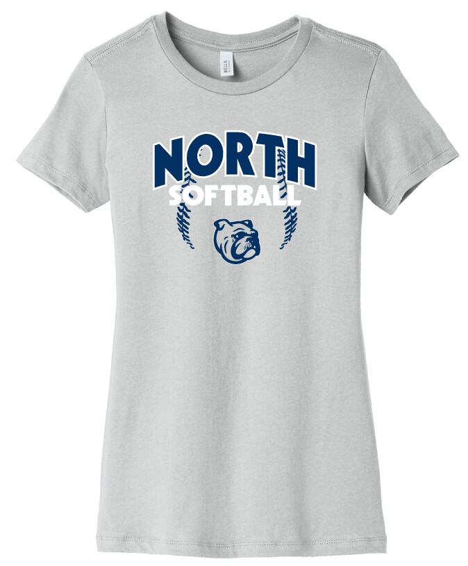 North Softball - North Softball - Bella+Canvas Ladies, Color: Silver