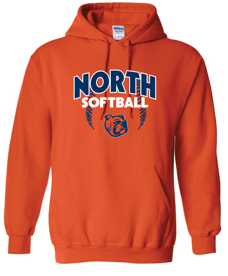 North Softball - North Softball - Hoodie, Color: Orange