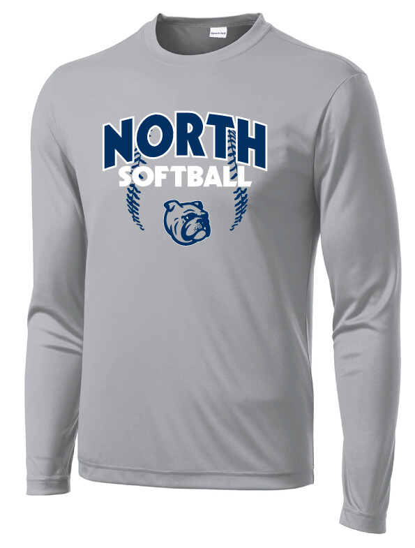 North Softball - North Softball - Dri-Fit LS, Color: Silver