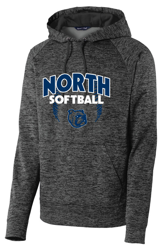 North Softball - North Softball - Electric Dri-Fit Hoodie, Color: Grey/Black