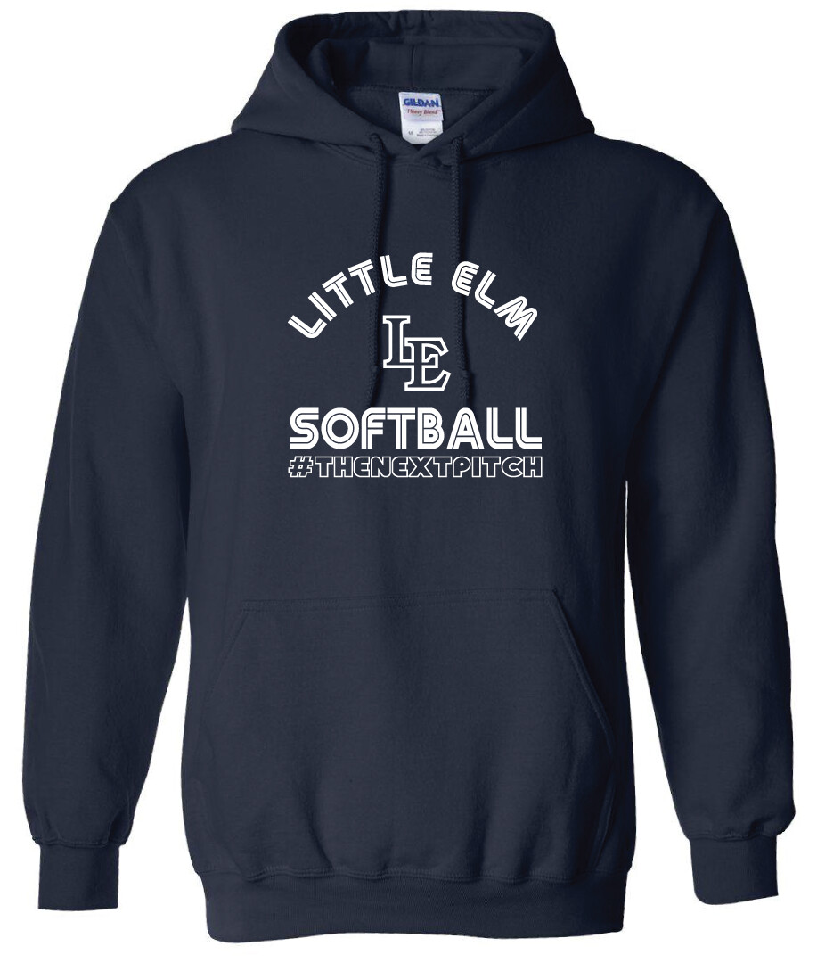 Softball Cotton Hoodie, Garment Color: Navy