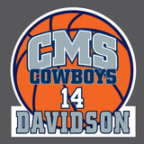 CMS Cowboys Basketball Yard Sign