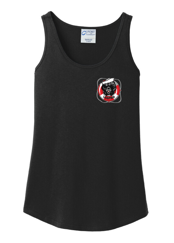 USSPWDC - Full Color - Ladies Cotton Tank, Garment Color: Black