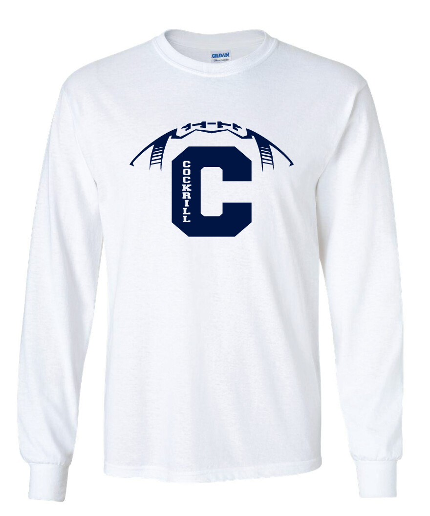 Cockrill Football - Long Sleeve, Garment Color: White