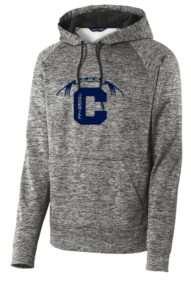 Cockrill Football - Electric Dri-Fit Hoodie, Garment Color: White/Black