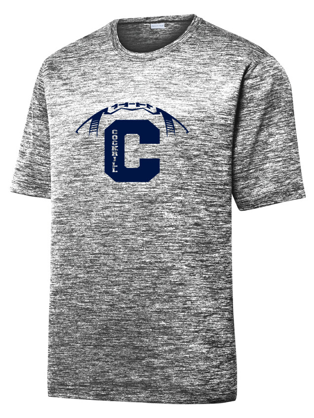 Cockrill Football - Electric Dri-Fit Short Sleeve, Garment Color: White/Black