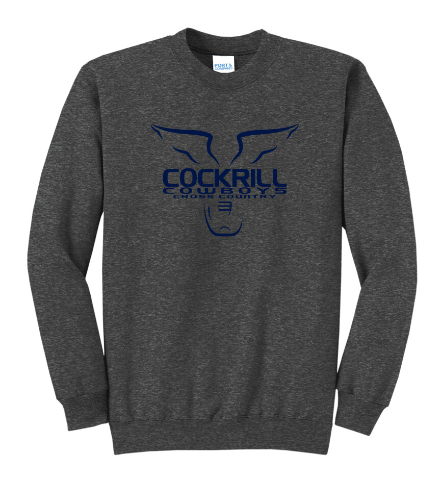 Cockrill XC - Crew Sweatshirt, Color: Dark Heather