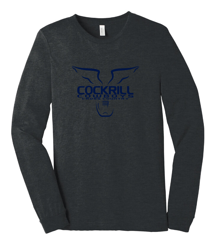 Cockrill XC - Bella+Canvas Long Sleeve, Color: Dark Heather