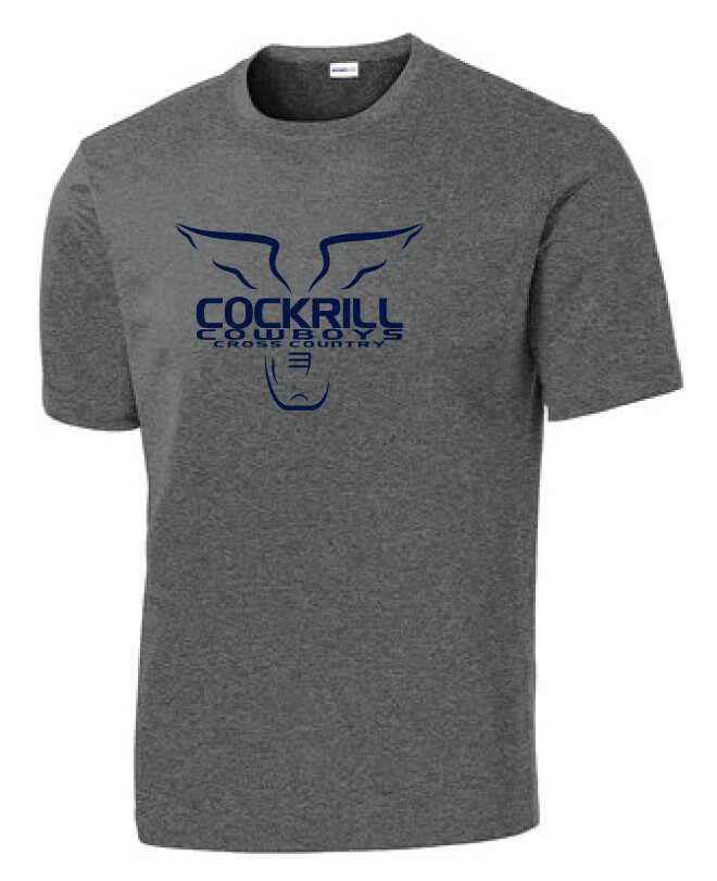 Cockrill XC - Dri-Fit Short Sleeve, Color: Heather Iron Grey