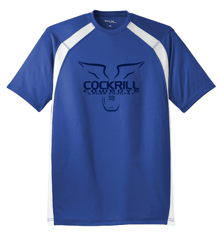 Cockrill XC - DryZone Dri-Fit Short Sleeve, Color: Royal / White