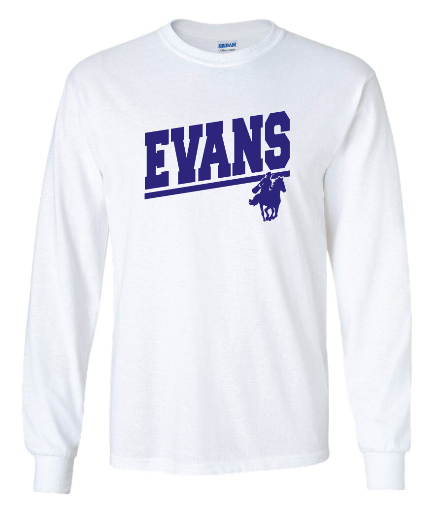 2021-22 Spirit Wear - EVANS - Long Sleeve, Garment Color: White