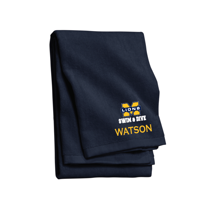 McKinney Swim &amp; Dive - Embroidered Towel, Additional Option: YES
