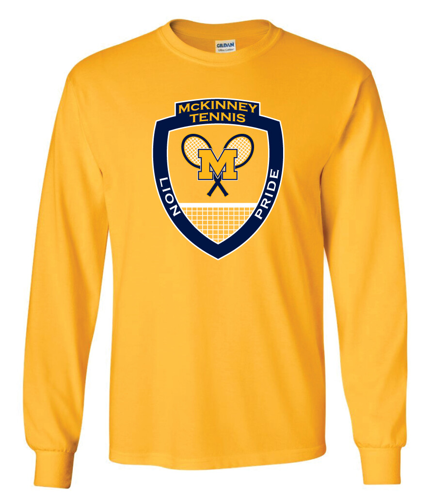 McKinney Tennis - Big Logo - Long Sleeve, Garment Color: Gold