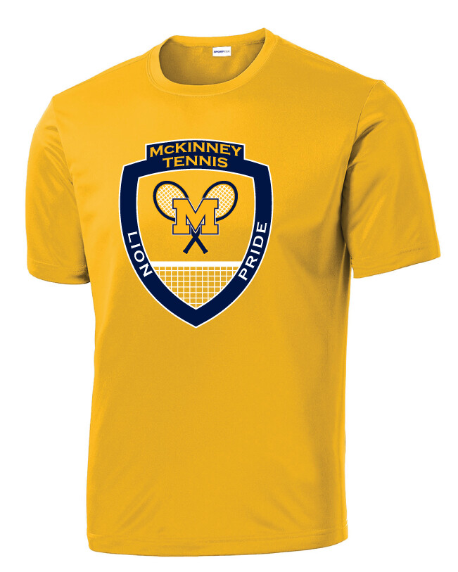 McKinney Tennis - Big Logo - Dri-Fit Short Sleeve, Garment Color: Gold