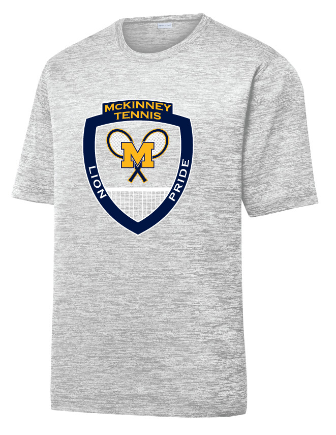 McKinney Tennis - Big Logo - Electric Dri-Fit Short Sleeve, Color: Silver, Size: Youth S