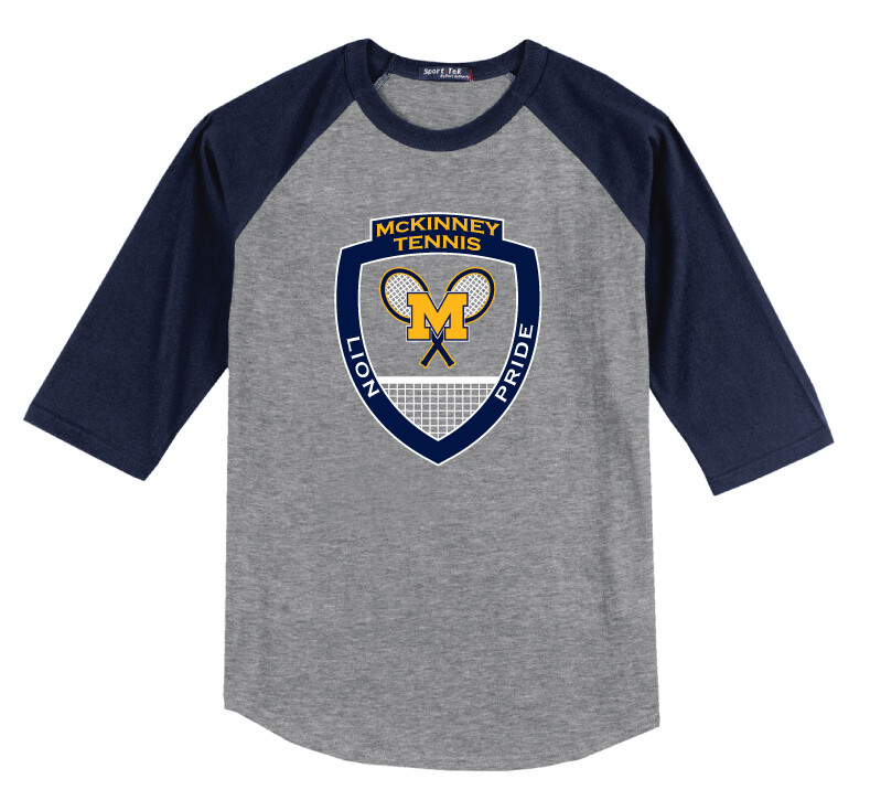 McKinney Tennis - Big Logo - Raglan Baseball