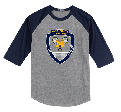 McKinney Tennis - Big Logo - Raglan Baseball