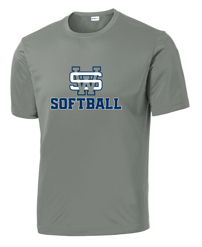 SW Softball - Dri-Fit Short Sleeve, Color: Grey Concrete