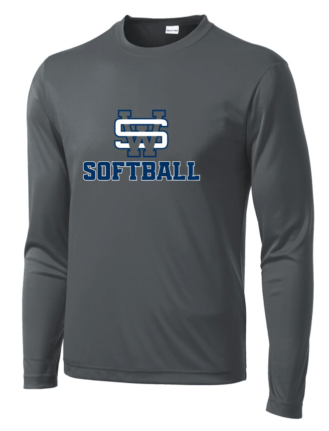 SW Softball - Dri-Fit Long Sleeve, Color: Iron Grey