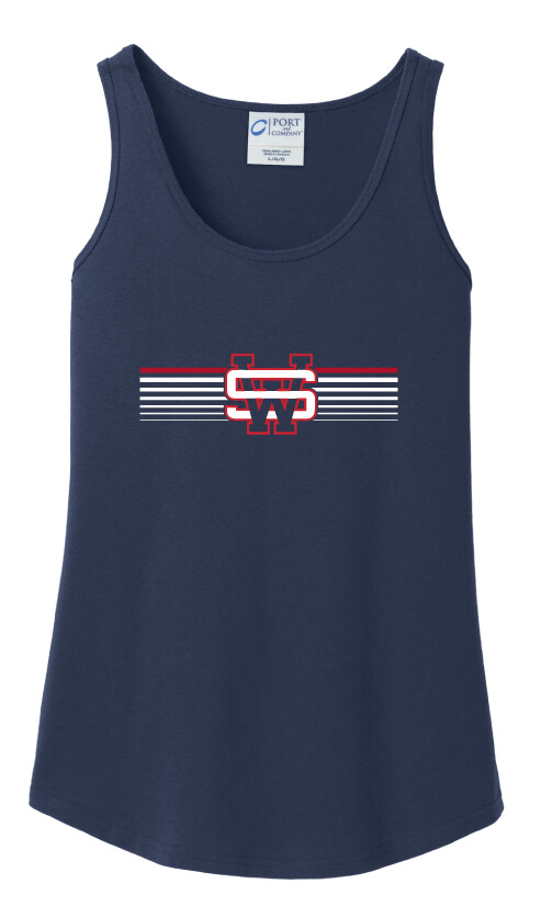 Fading Lines - Ladies Cotton Tank